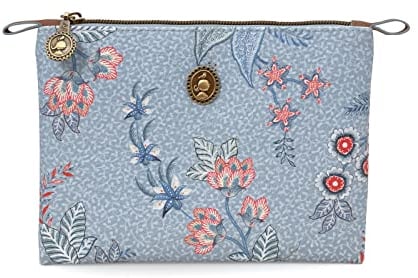 PiP Studio Kosmetiktasche Flower Festival | Light Blue - 19,5 x 13 x 1
