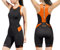 Triathlonanzug für Damen, Einteiler, ärmellos, Tri-Anzug, gepolstert, schnelltrocknend, Abnehmen, für Laufen, Schwimmen, Radfahren, Schwarz/T-Orange, XL