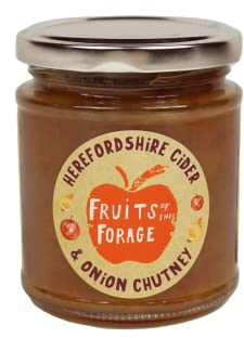 Fruits Of The Forage Cider and Onion Chutney, Great with Cheeseboards, Cold Meats, Pate and in a Ploughman's Lunch. Sustainably Sourced, Glass Jar (1 x 210g)