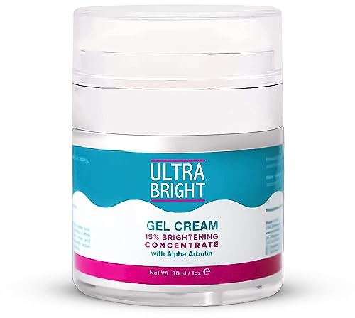 ULTRA BRIGHT Skin Brightening Gel Cream - 1 fl oz / 30 ml - Hydrating & Moisturizing Cream to Even Out Skin Tone - Boost Skin Radiance and Improves skin texture with Alpha Arbutin & Glycerin