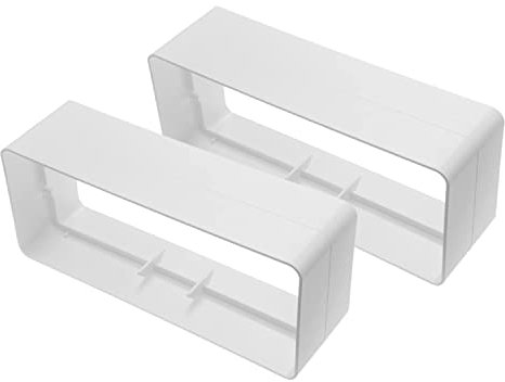 Vent Systems 220x90mm Lot de 2 raccords de tuyaux rectangulaires pour le raccordement de tuyaux. Système de ventilation, chauffage, refroidissement.