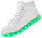 Padgene Sportschuhe mit blinkenden LEDs, für Damen/Herren, wiederaufladbar über USB, Xe Weiß, 46 EU