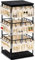 Emfogoo Earring Storage Organiser,Earring Holder with Wood Base,48 Hooks Earring Organiser for Women Girls Gifts, Earring Display Stand for Earrings,Ear Stud,Bracelets (Black)