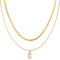 Joo&Rind Kette Gold Silber Damen mit Buchstaben 18K Vergoldete Kette Edelstahl Damen Wasserfest Personalisierte Kette Frauen Hypoallergene Schmuck für Geschenke