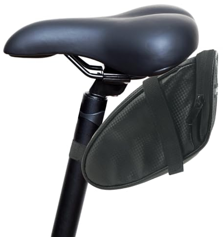 BouGPeng Fahrrad Satteltaschen Fahrradsitz Tasche mit reflektierender für MTB Rennrad Faltrad Oberrohrtasche 22 * 8 * 10cm Fahrradtasche Hecktasche Wasserdicht Satteltaschen für e-Bike(Schwarz,1L)