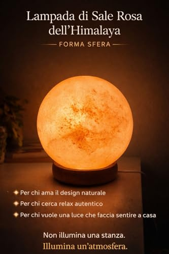 HIMALAYAN SALT ® Lampe de sel rose de la Himalaya authentique certifiée différentes tailles et formes brutes feu boule coeur pyramide led usb (boule - balle)