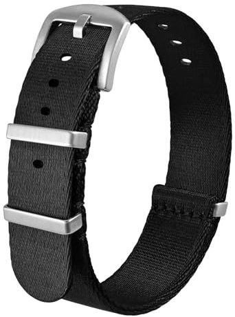 Anbeer Nylon Uhrenarmbänder 18mm 20mm 22mm, Militärische Ballistik Ersatzuhrenarmbänder mit Edelstahl-Schließe für Männer Frauen
