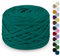 LEREATI 285g T-Shirt Garn, Textilgarn zum Häkeln für Körbe Bändchengarn Polyester Rope Garn zum Häkeln, T Shirt Garn zum Häkeln Häkelkorb Taschen Teppiche Wandbehang Makramee (Seegrün)