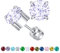 ZOCOYUU Titan Schraube zurück chirurgischen Edelstahl Ohrstecker für Frauen Männer, hypoallergene Birthstone Ohrstecker Double Side 5A Cubic Zirconia Ohrstecker Schmuck 6mm (Juni (Alexandrit))