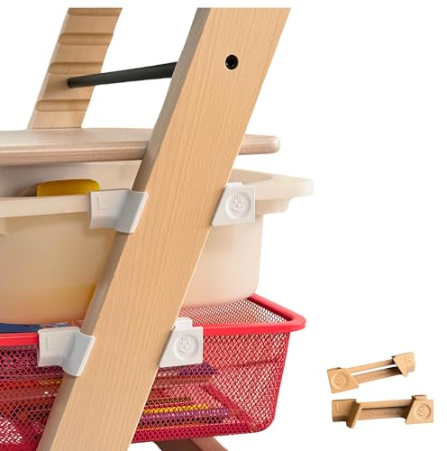 [ TEST SEHR GUT, NOTE 1.1 *] EmSoLi Adapter Hellbraun für Ikea Trofast Box Korb Drahtkorb, kompatibel mit Stokke Tripp Trapp Baby Hochstuhl, Hochstühle Kinderstuhl Zubehör, Befestigung Kinder Stuhl
