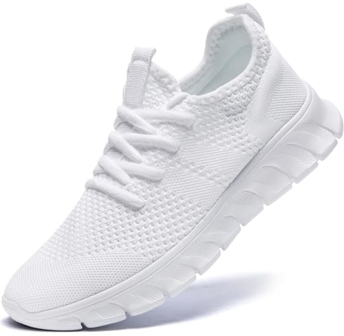 Damen Schuhe Sportschuhe Sneaker Turnschuhe Laufschuhe Tennisschuhe lechit Fitnessschuhe Slip on Weiss Walkingschuhe Weiß 40