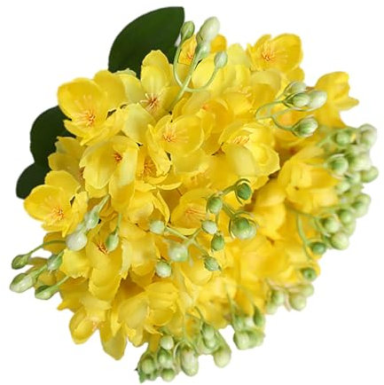 Kunstblumen Seide Begonie Künstliche Innen Gelb Kunstblume Künstliche Blume Indoor Outdoor Hochzeit Party Home Decor für Haus, Garten, Büro, Küche, Tisch