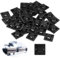 100 Piezas Soportes Adhesivos para Bridas de Cable, 28mm x 28mm, Clips de Montaje Autoadhesivos para Organización de Cables, Base de montaje sujetacables autoadhesivos cables para Hogar y Oficina