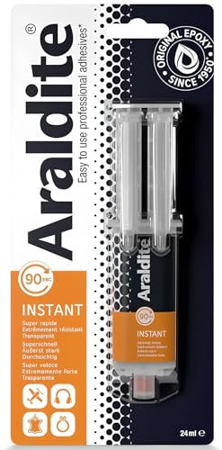 AMK® Araldite Instant Clear 24ml Epoxy Resin Solvent Free Rapid Bonding Glue Acts In 20 Seconds