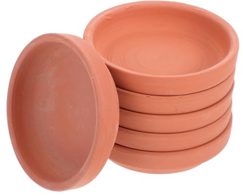 Toddmomy 6pièces Soucoupe Terre Cuite pour Plantes Intérieur Plateau Drainage pour Pots De Récupérateur Eau Accessoires De Jardinage Maison