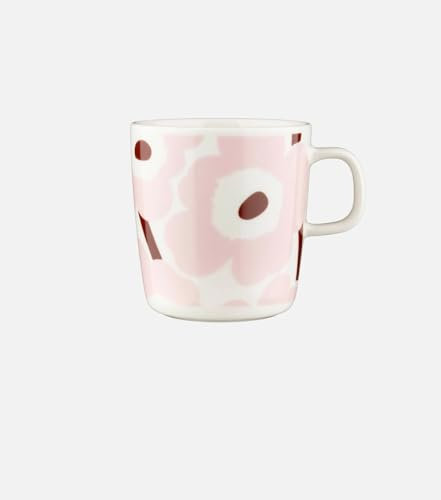 Marimekko [A] Oiva/Unikko Mug 4 dl, White, lt.pink, Chestnut