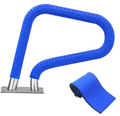 Pool Handrail Covers with Zippers, 300CM Inground Swimming Pools Hand Rail Cover, Anti-Slip Cool Touch Heat Resistant for Indoor, Blue, Non Slip Swim Pool Railing Ladder Stair Handle Grip, 10FT