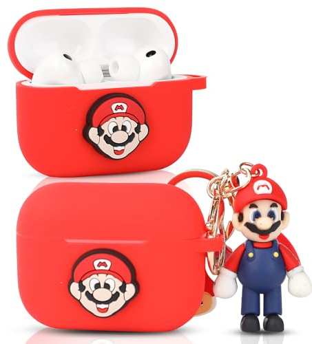 LEWOTE Kompatibel mit Apple Airpods Pro 3 Case schützende lustige Nette Slim Cartoon Cover Abdeckung mit Doll Schlüsselbund (MLA)