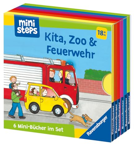 ministeps: Mein erster Bücher-Würfel: Kita, Zoo und Feuerwehr (Bücher-Set)