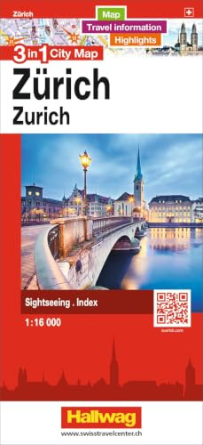 Hallwag Stadtplan Zürich: 3 in 1: Stadtplan, Reiseinformationen und Highlights!
