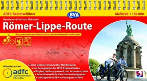 ADFC-Radreiseführer Römer-Lippe-Route 1:50.000 praktische Spiralbindung, reiß- und wetterfest, GPS-Tracks Download: Wassererlebnis und Römerkultur zwischen Detmold und Xanten (ADFC Radführer)