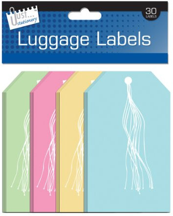 Just Stationery 135x75mm Luggage Label (Pack of 30) 4256