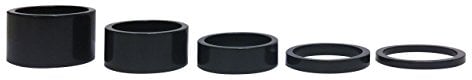 Cervus 5PCS New Quality Alloy Black Headset Spacers 1 1/8 - 3mm, 5mm, 10mm, 15mm, 20mm