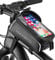 ROCKBROS Bike Front Frame Bag Cycling Waterproof Top Tube Frame Pannier Mobile Phone Touch Screen Holder Bike Bag Fits Phones Below 6.0 Inches