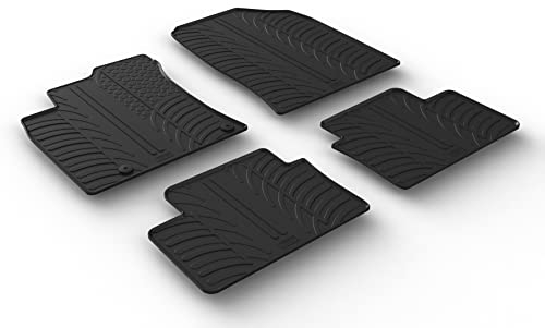 Gledring 0622 Fußmatten Set Gummimatten Vorne und Hinten schwarz