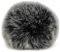 styleBREAKER Kunstfell Bommel für Mützen und Beanies, Fake Fur, Winter Fellbommel 04024161, Farbe:Schwarz-Weiß