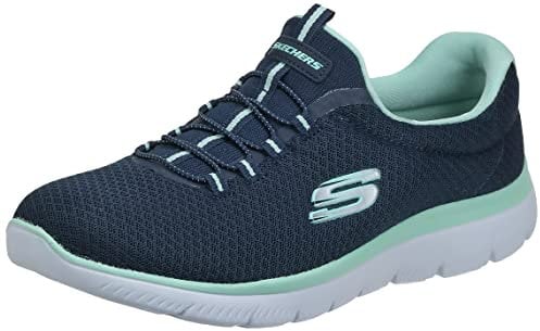 Skechers Summits Sportschuhe Damen Trainingsschuhe Sneaker Blau Freizeit, Schuhgröße:EUR 42