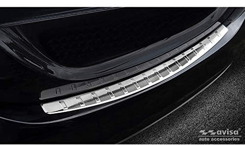 Avisa Edelstahl Heckstoßstangenschutz kompatibel mit Mercedes C-Klasse W205 Limousine 2014-2019 & 2019-2021 'Ribs'