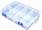 TOPINSTOCK Plastic Compartment Storage Box With Adjustable Divider Removable Grid Compartment for Jewelry Small Accessories Hardware Fitting (8 Grids-Large x 1 Pack)
