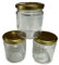 Rubin Set da 60 vasetti in Vetro da 212ml con Tappi Colore Oro