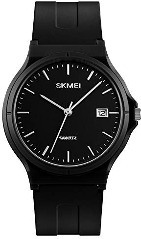 SKMEI Orologio da polso da donna, impermeabile, per donna, casual, analogico, al quarzo, da donna 1.69*1.5*0.39 inch Tutto Black-Big