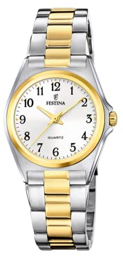 Festina Damen Analog Quarz Uhr mit Edelstahl Armband F20556/1