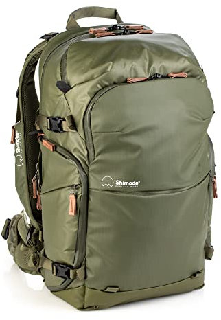 Shimoda Explore V2 35 Sac à dos résistant à l'eau pour appareil photo reflex numérique/compact, batteries et objectifs, système d’unité centrale modulaire vendu séparément, vert kaki (520-159)