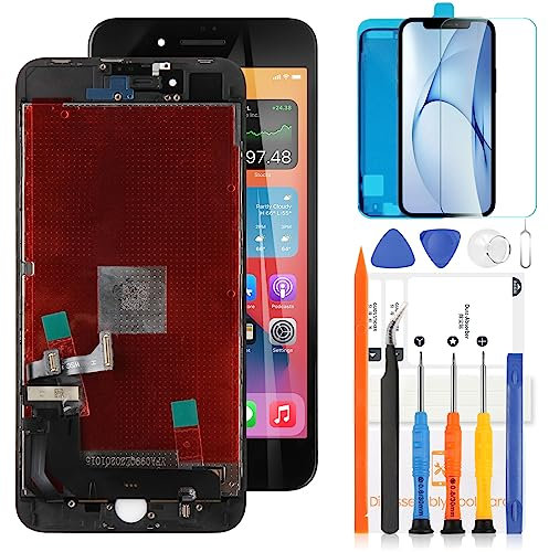 Display for iPhone 8 Plus 5.5 Inch LCD Screen for iPhone 8 Plus LCD Display 3D Touch Screen Replacement Assembly A1864 A1897 A1898 with Tools (Not for iPhone 8, Black)