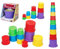 Navoys 10-Piece Stacking Cup Set - Educational & Sensory Toy for 12+ Months, Nursery to Toddler & Children, Bright Multi-Colour Activity & Development Cups