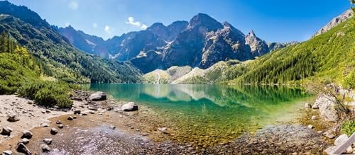 MISHBAY Diamond Painting Erwachsene Berglandschaft - 120x50cm - Diamant Painting Bilder - DIY Strass Mosaikbild mit Hochwertiger Leinwand - Kreatives Hobb