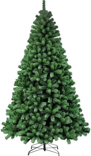 FlickBuyz Christmas Tree – Premium Artificial Green Xmas Pine Tree – 3FT, 4FT, 5FT, 6FT, 7FT Foldable Bushes, Indoor/Outdoor with Metal Stand and Free Bag (6FT + Red Bag)