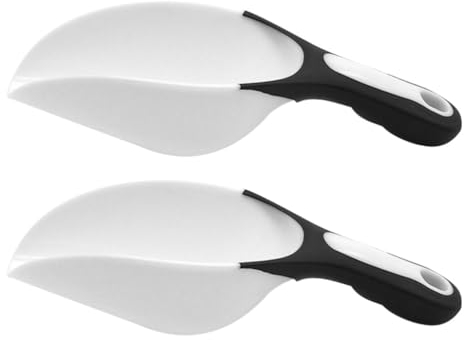 Zerodeko Cucharas grandes de plástico de grado alimenticio para cocina, cuchara de hielo de fondo redondo, cuchara de azúcar, cucharada de caramelos, cucharada para cubitos de hielo, cuchara