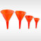 Dunnet Tools Plastic Funnel Set 4 Different Sizes Funnels For Kitchen Use Fuel Oil Car Funnel For Filling Bottles Or Containers With Holders Non-Toxic Food Grade Plastic Funnels