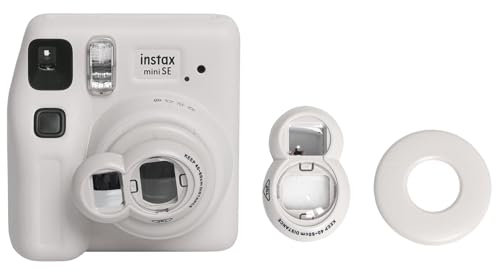 HIYQIN Selfie-Spiegel für Instax Mini SE/Mini 7+, Selbstporträt Selfie Spiegel, Nahaufnahme objektiv Kompatibel mit Fujifilm Instax Mini SE/7+/7s/9/8+/8 Sofortbildkameras - Weiß