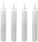 LED Universum - 4er Set LED Echtwachs Stabkerzen weiß 15cm warmweiß für 1 x AAA je Kerze (nicht enthalten) Tischdekoration für Hochzeit, Weihnachten, Feste, Partys (weiß 15cm - 4er Set)