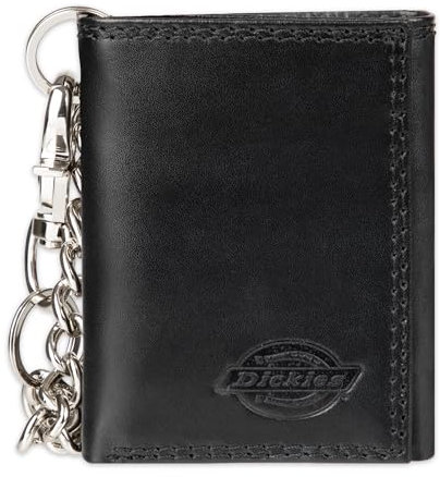 Dickies Herren-Geldbörse mit dreifacher Kette, Schwarz, Einheitsgröße, Dreifach gefaltete Geldbörse