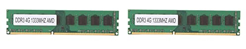 Janasiba 2 x DDR3 4 GB 1333 MHz RAM PC3-10600 Memoria RAM de escritorio de 240 pines 1,5 V para placa base