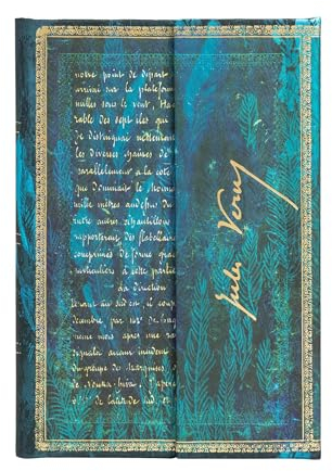 Paperblanks Verne, Twenty Thousand Leagues Embellished Manuscripts Collection Hardcover Mini Lined Wrap Closure 176 Pg 85 GSM