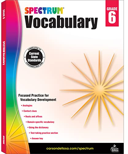 Spectrum Vocabulary, Grade 6: Volume 89