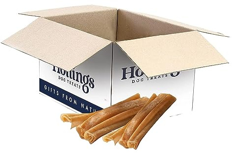 Hollings Pork Rolls Dog Treats, 100% Natural Air Dried Long Lasting Chews for Adult Dogs, Grain Free & High in Protein (Pack of 30)